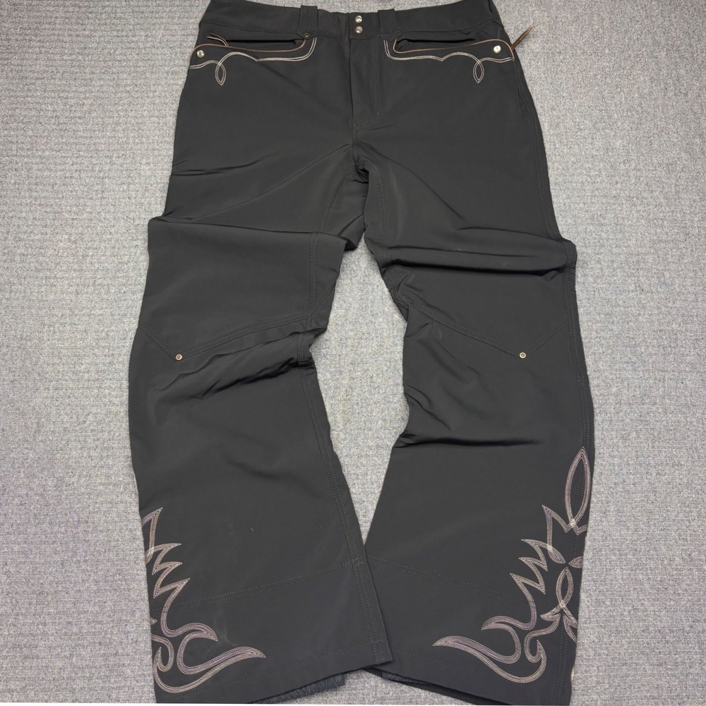RLX Ralph Lauren Mens XL Black Western Embroidered Technical Ski Pants RN 41381